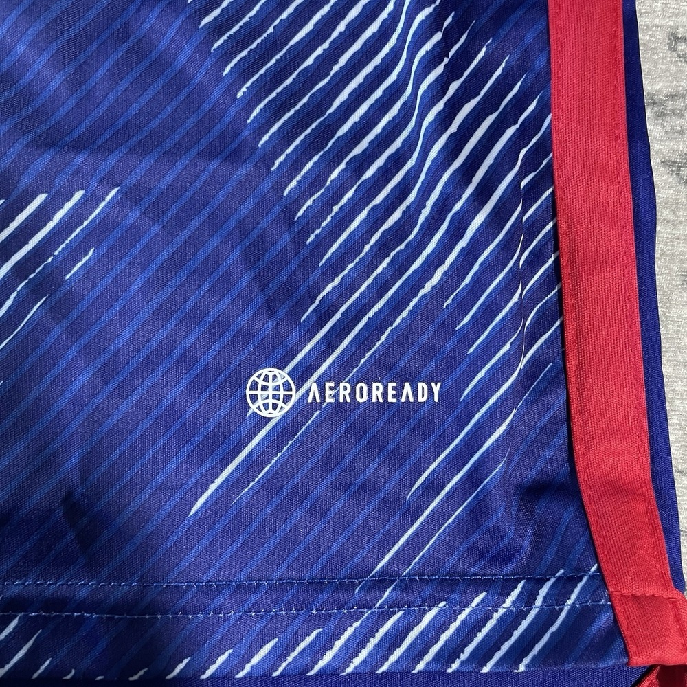 adidas Japan JFA Men's Soccer Jersey AEROREADY Slim Fit L Blue White Red - Picture 5 of 8